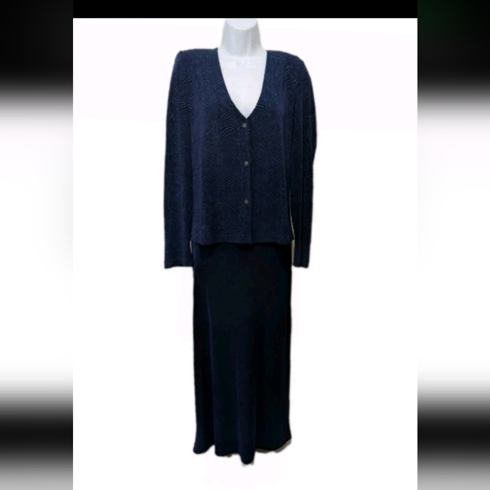Softswear by Mark Singer Slinky Maxi Skirt Set L Mature Mother Of The Bride